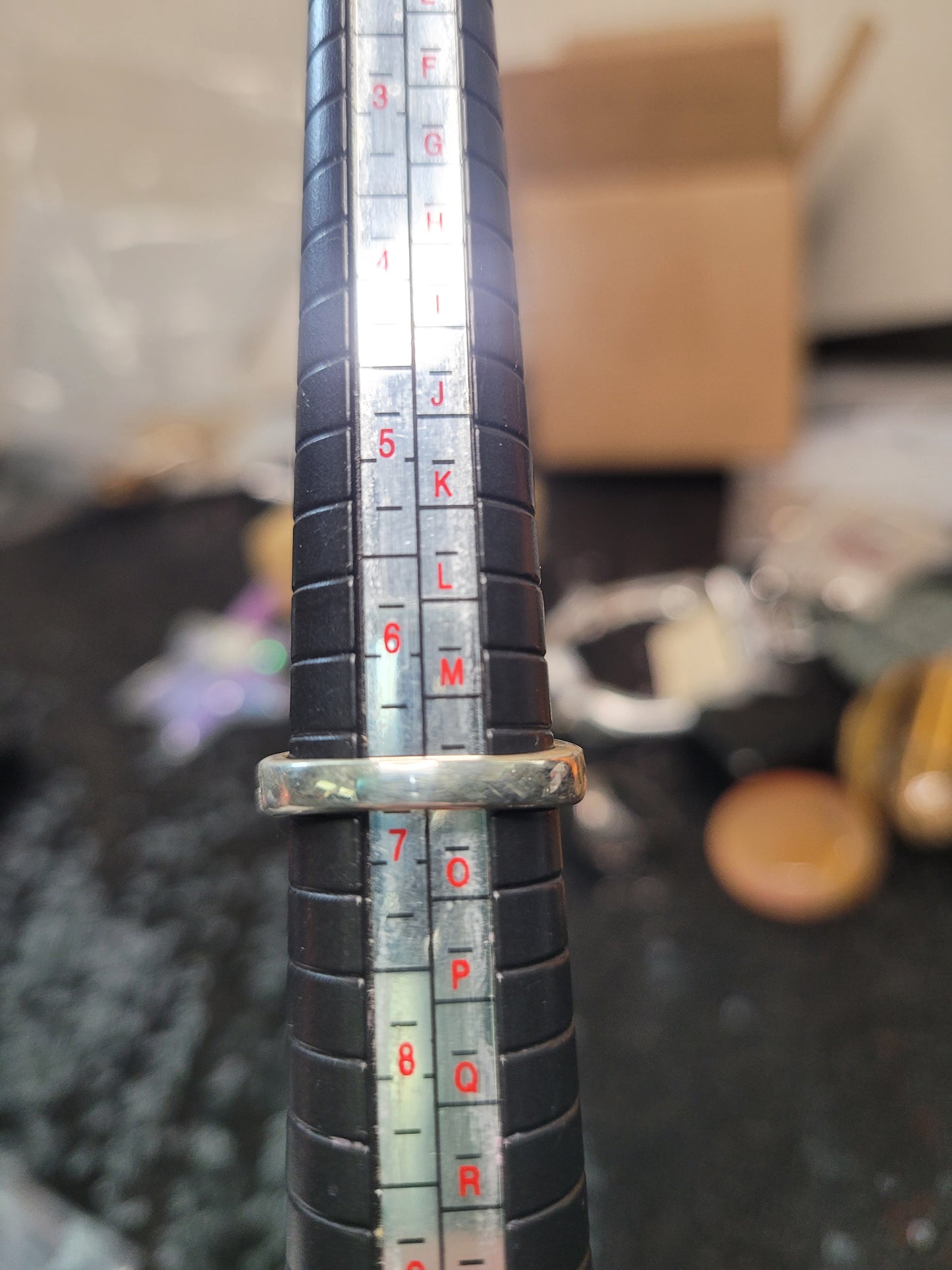 Green Amethyst SS Ring ~ Sz 7