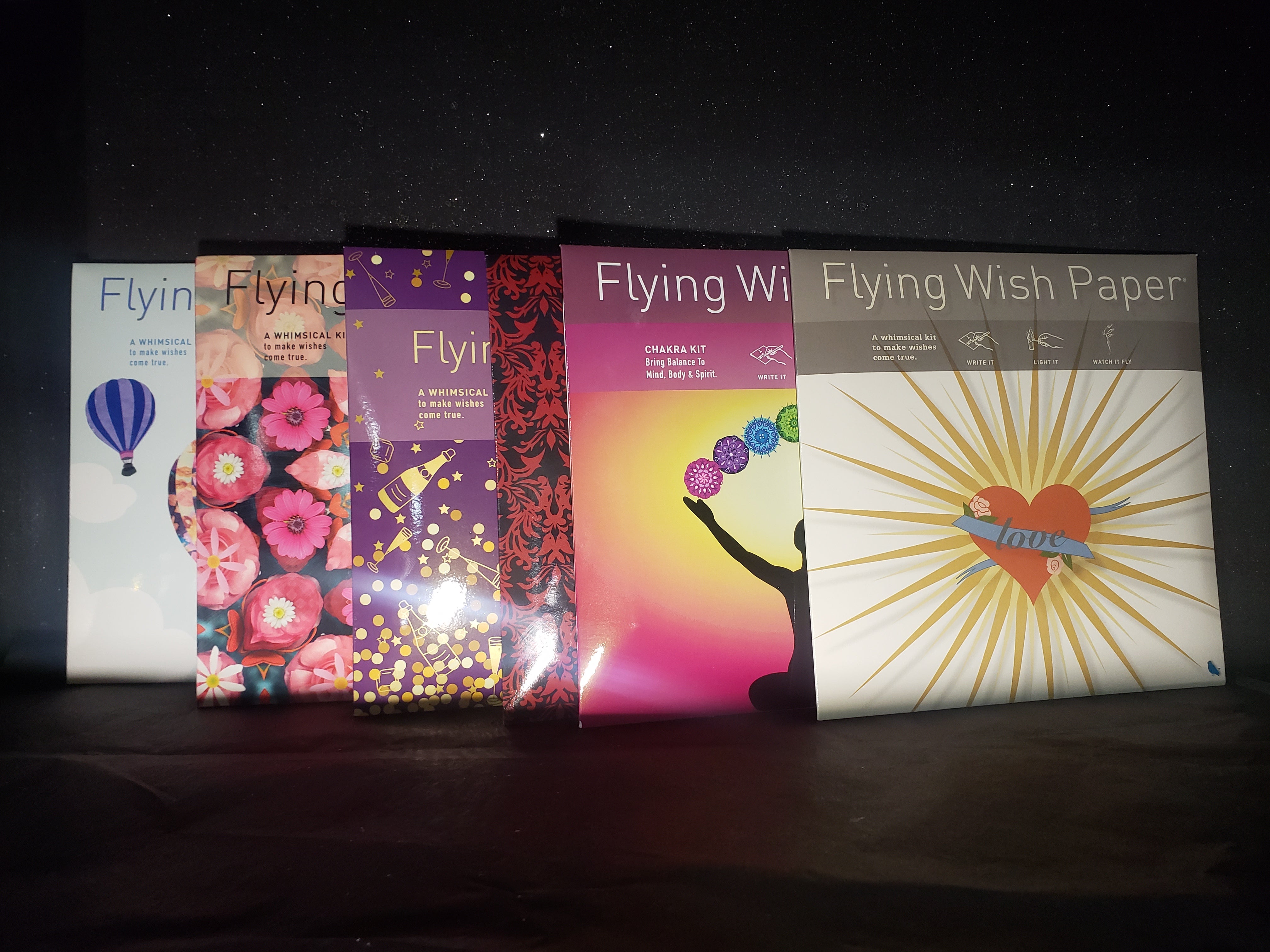 CHAKRA - Flying Wish Paper - Write it., Light it, & Watch it Fly, Large  Kit, 7 x 7 