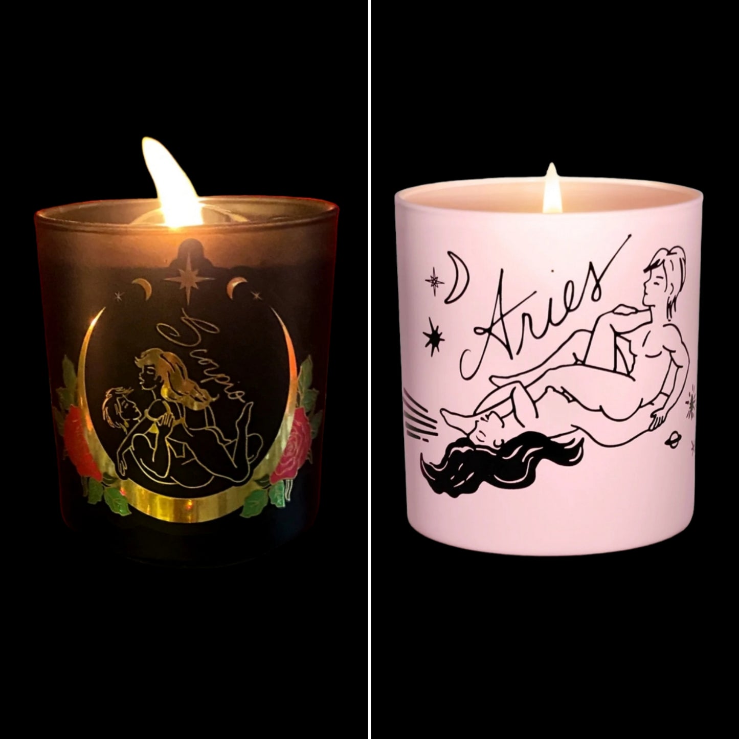 Zodiac Massage Candles by Black Cake Clothing