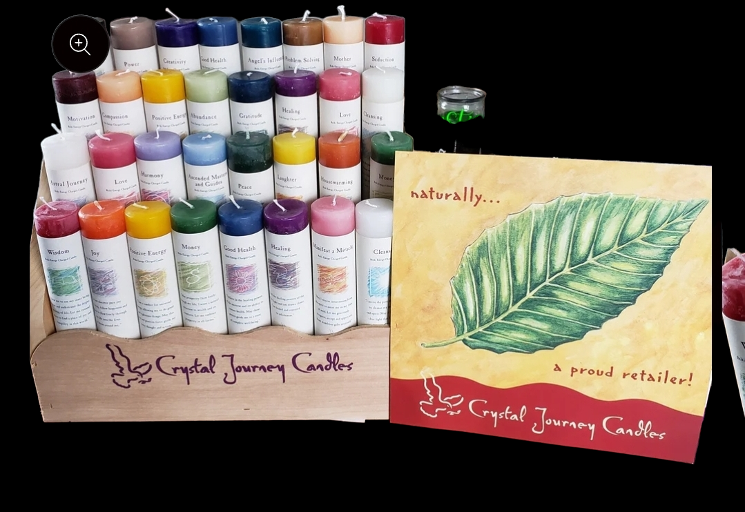 Crystal Journey Herbal Pillar Candles