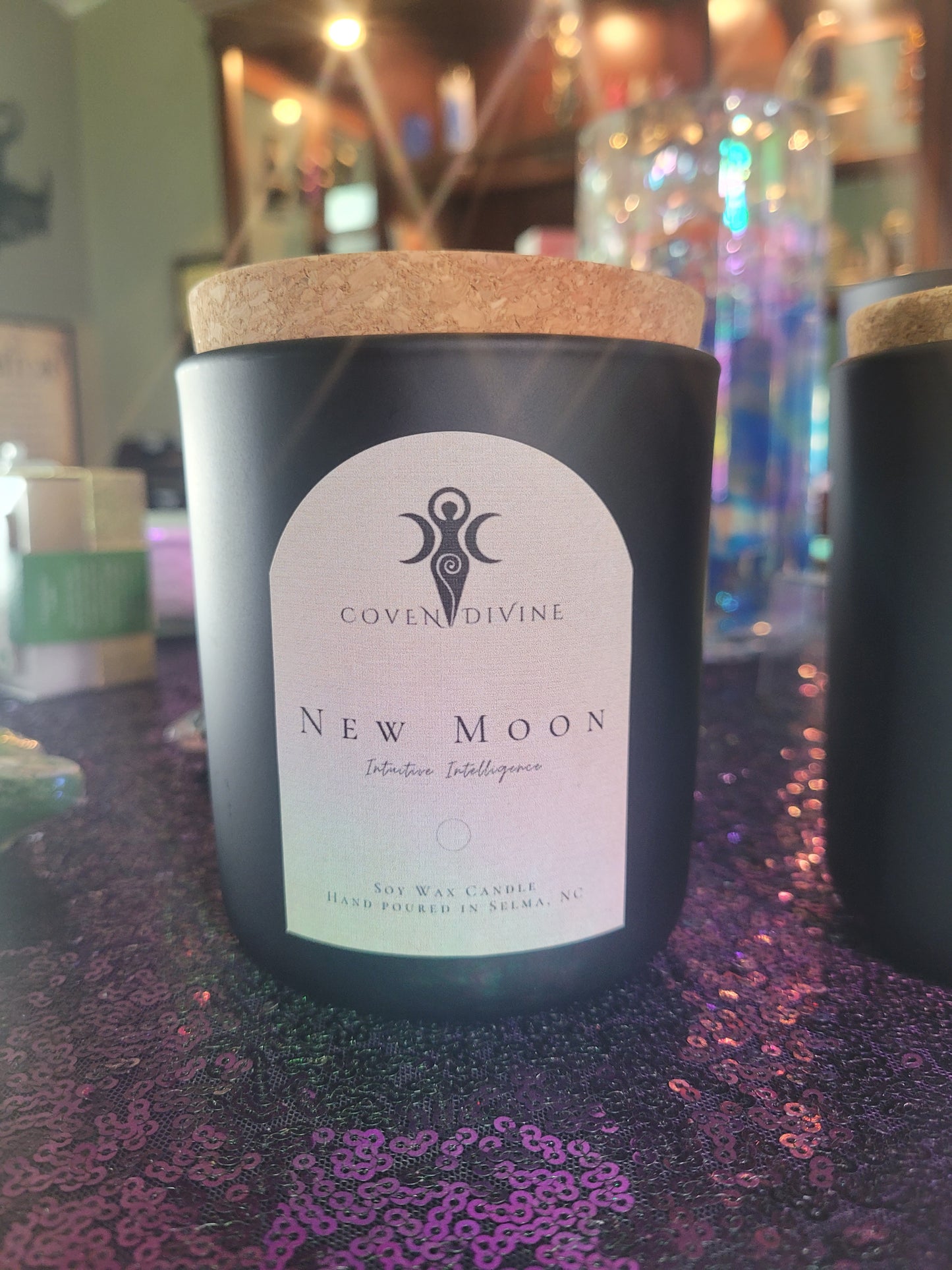 Large New Moon Candle by Coven Divine
