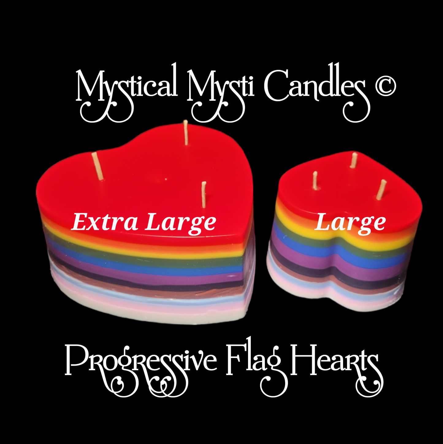 Progressive Flag Heart Large