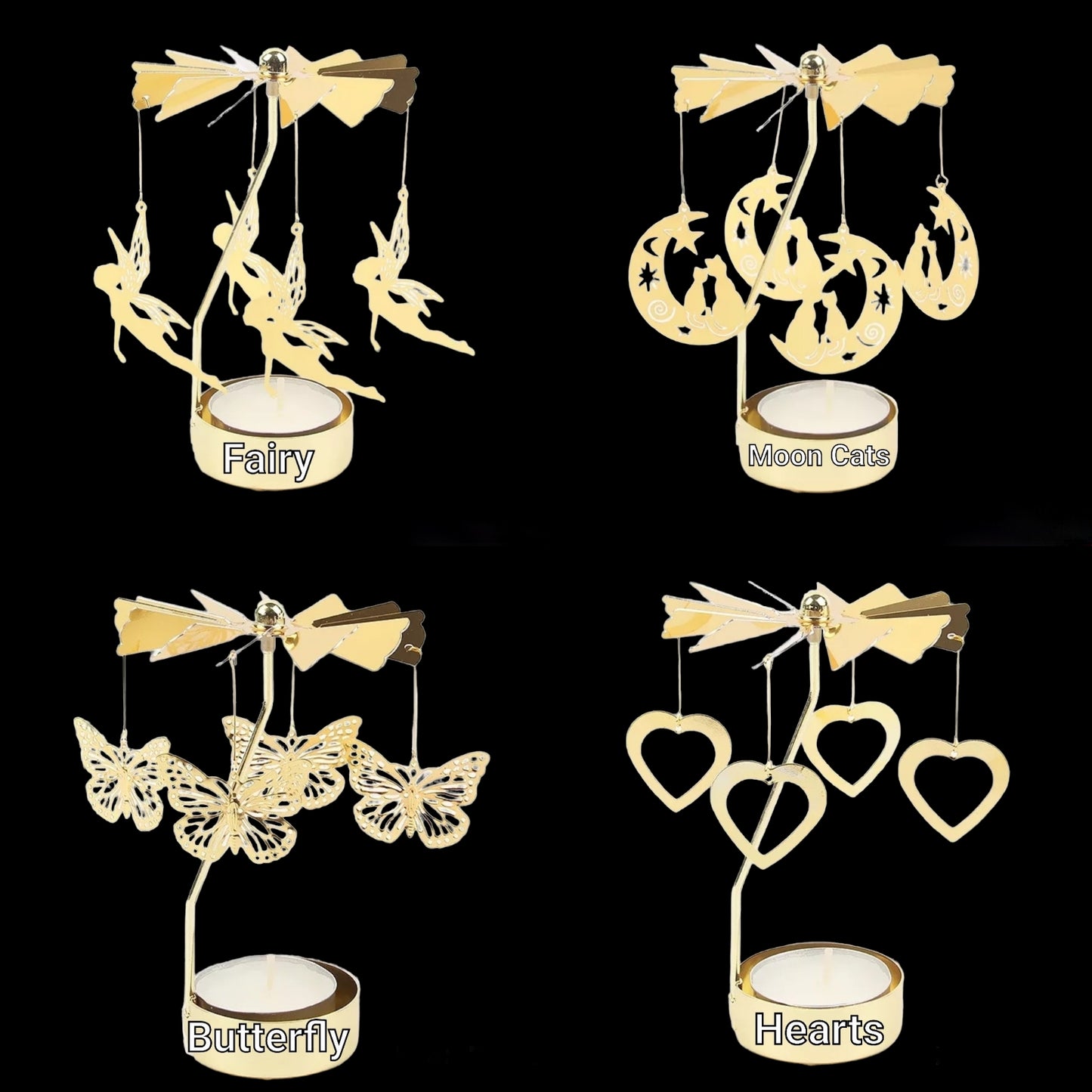 Candle Carousels- Gold