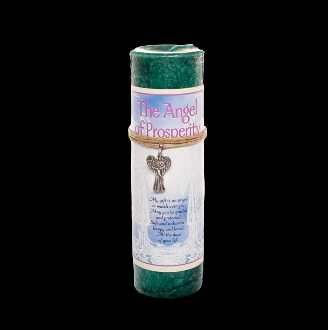 Angel Candle w/ Pewter Angel Pendant