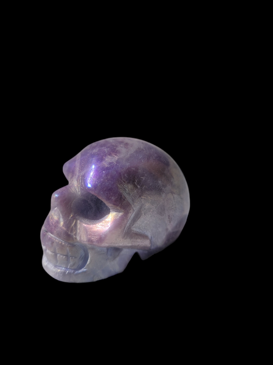 Angel Aura Lepidolite Skull