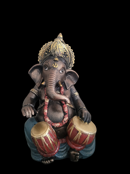 Ganesha w/ Drums Statue