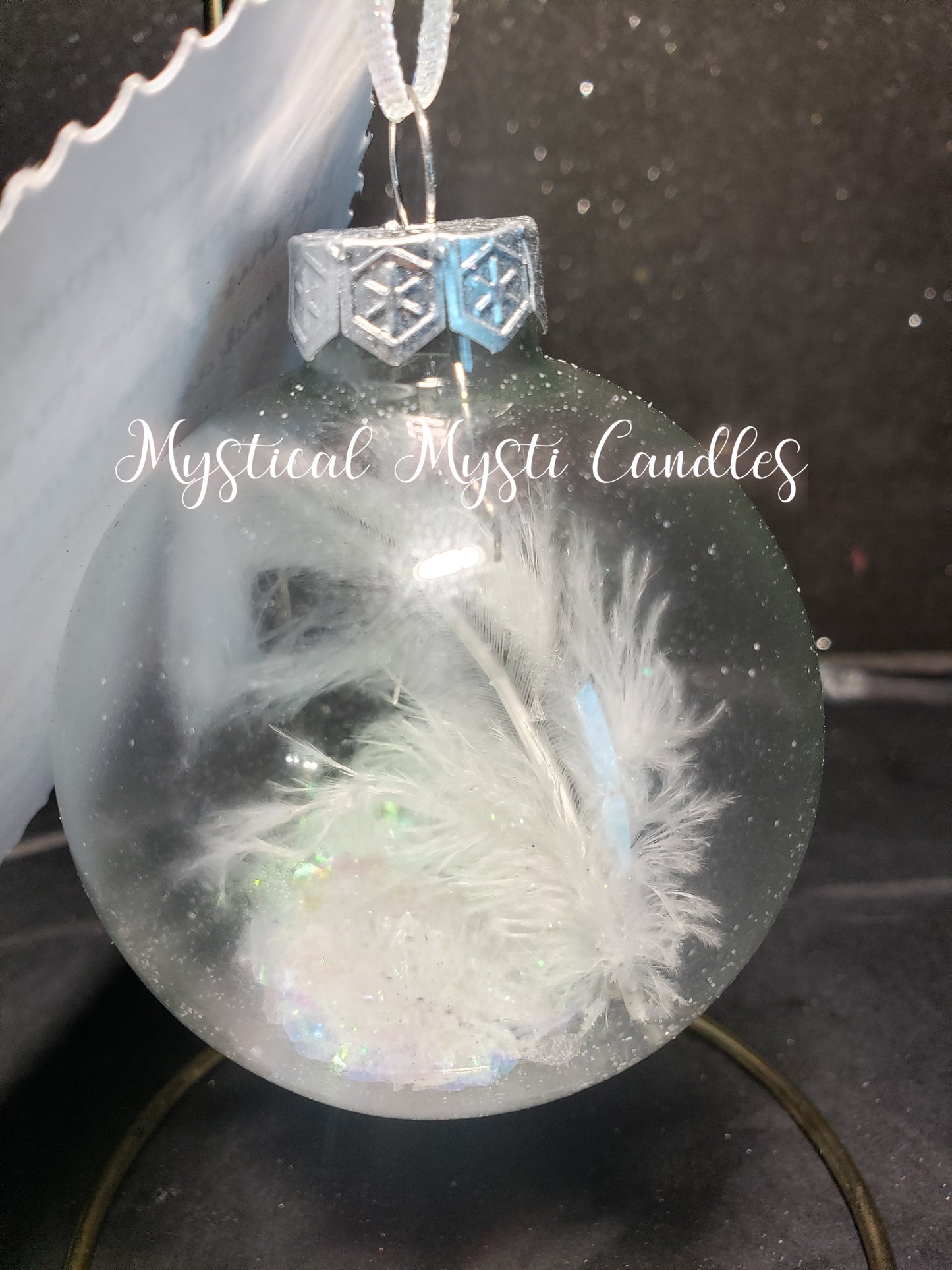 Angel Feather Glass Ornament