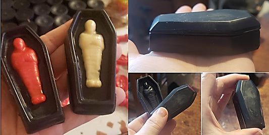 Wick-less Mummy Coffin with Lid